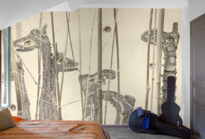 chambre rêve de bambous papier peint Charlotte Massip